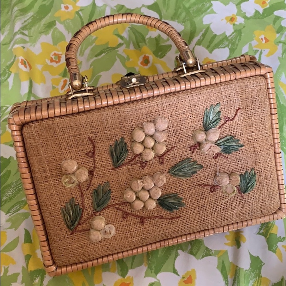 [VTG] wicker garden bag
